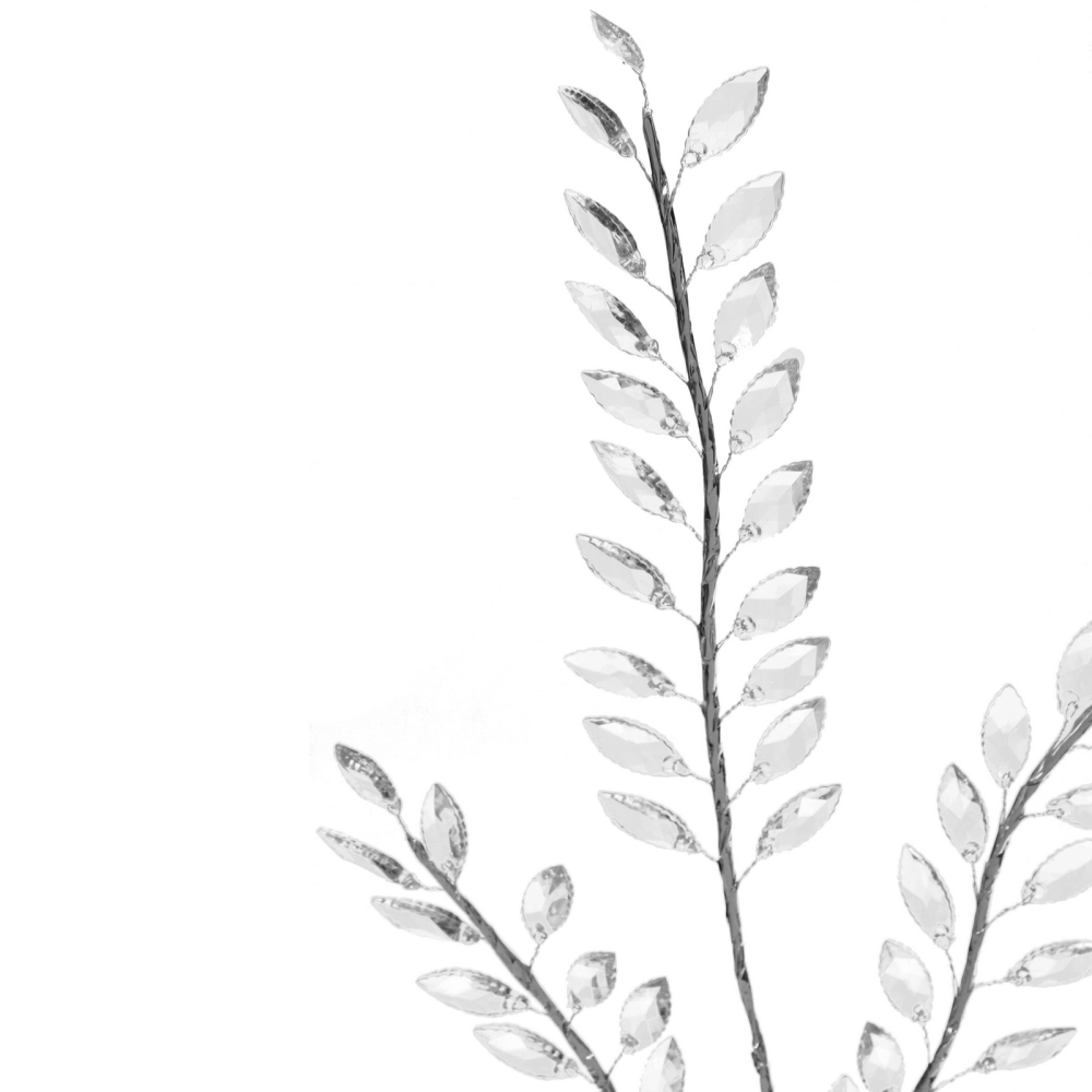 Ветка декоративная «Изысканный стиль» 80 см, Прозрачный