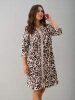 Халат Хм-562/бежевый-акварельлеопард