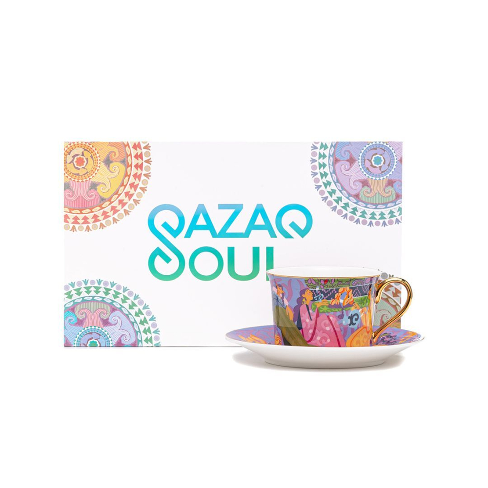 Чайный набор QAZAQ SOUL Дастархан фиолетовый