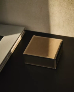 ZARA HOME МАЛЕНЬКАЯ ЗЕРКАЛЬНАЯ ШКАТУЛКА ДЛЯ ДРАГОЦЕННОСТЕЙ, ПРОЗРАЧНЫЙ