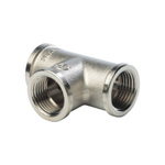 Тройник с внутренней резьбой STOUT SFT 0020 - 1/2" (для стальных труб, латунь никелированная)