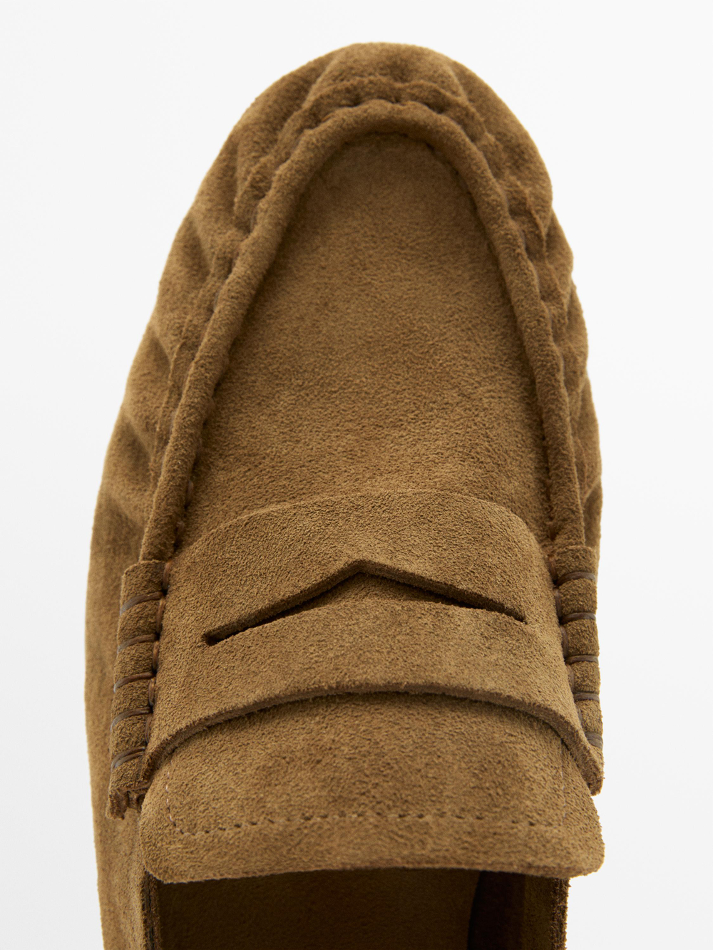 Massimo Dutti Лоферы из мягкой натуральной кожи, цвет верблюжьей шерсти