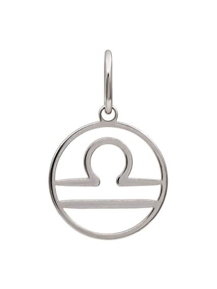 Подвеска Знак зодиака Близнецы из серебра, вид сзади