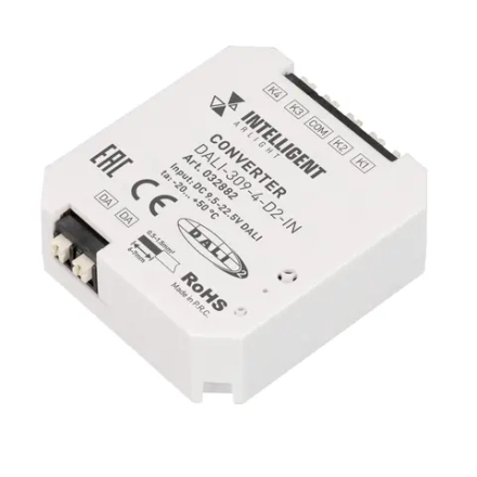 INTELLIGENT ARLIGHT Конвертер DALI-309-4-D2-IN (DALI-BUS, Free purpose) (IARL, Пластик) 032882