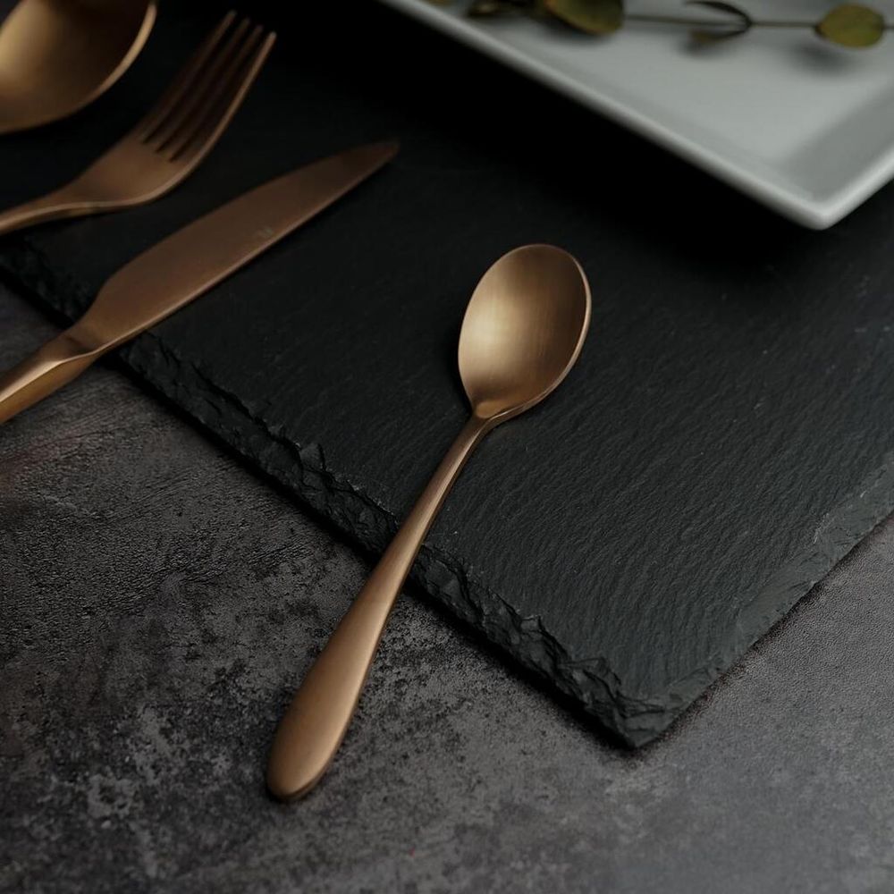 Ложка чайная 14,3 см матовая цвет светлая медь PVD   [12]