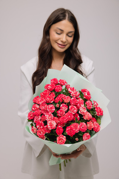 11 веток кустовой розы Firefox