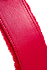 Красный ошейник с металлической фурнитурой