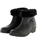 574401 Полусапожки женские черные кожа