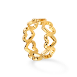 Латунное кольцо "В самое сердце" gold