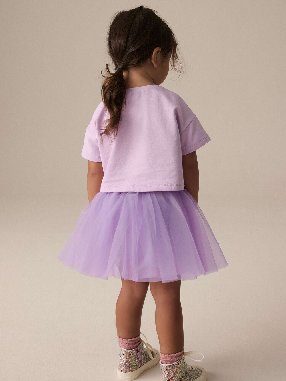 Футболка и юбка в комплекте для девочки Next E54-797, Сиреневый