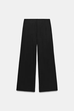 ZARA ДЛИННЫЕ ШИРОКИЕ БРЮКИ, ЧЕРНЫЙ