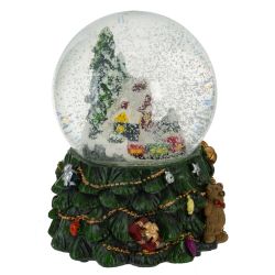 GAEM Фигурка декор в стекл шаре "Домики" (подсв, муз, вьюга, AAAх3 н/п), D 9.5 см, L11,5 W11,5 H15,5 см