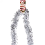 Мишура 2 м 6 см «Изумрудный блеск», Серебро