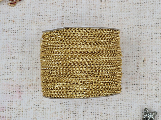 Цепь алюминиевая, ш. 4 мм, золото