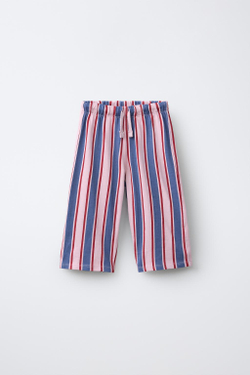 ZARA БРЮКИ В ПОЛОСКУ, РАЗНОЦВЕТНЫЙ