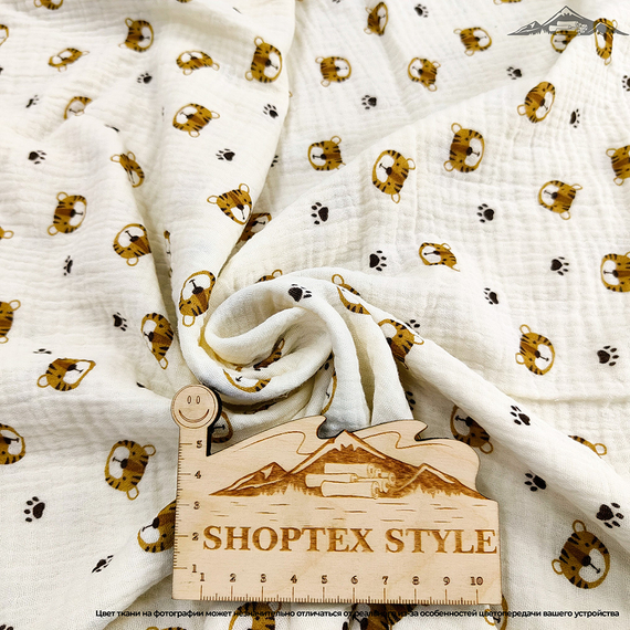Муслин двухслойный принт №17 | ш.135 см | 120 г/м² | хлопок-100%