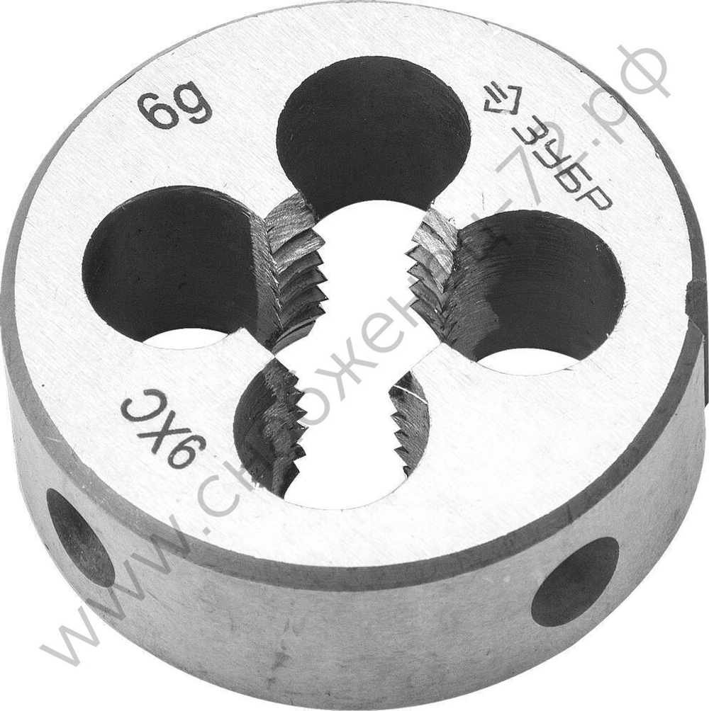 ЗУБР М5x0.8мм, сталь 9ХС, Плашка круглая ручная (4-28022-05-0.8)