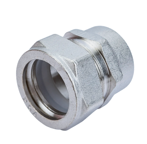 НИКЕЛЬ Муфта для гоф. трубы 25х1"1/4 вн. VER-PRO (60/2шт)