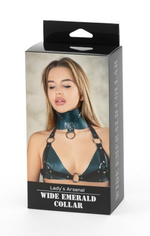 Изумрудный широкий ошейник Wide Emerald Collar (Цвет: изумрудный)