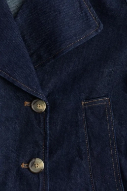 H&M КОРОТКИЙ ТРЕНЧ, ТЕМНО-СИНИЙ