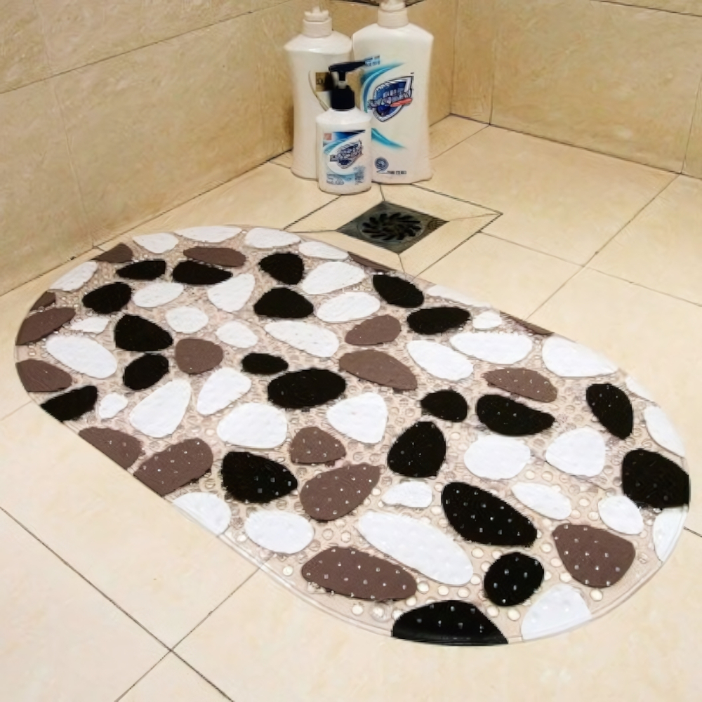 Коврик в ванную на присосках с рисунком "Камни" ZALEL 69*39см