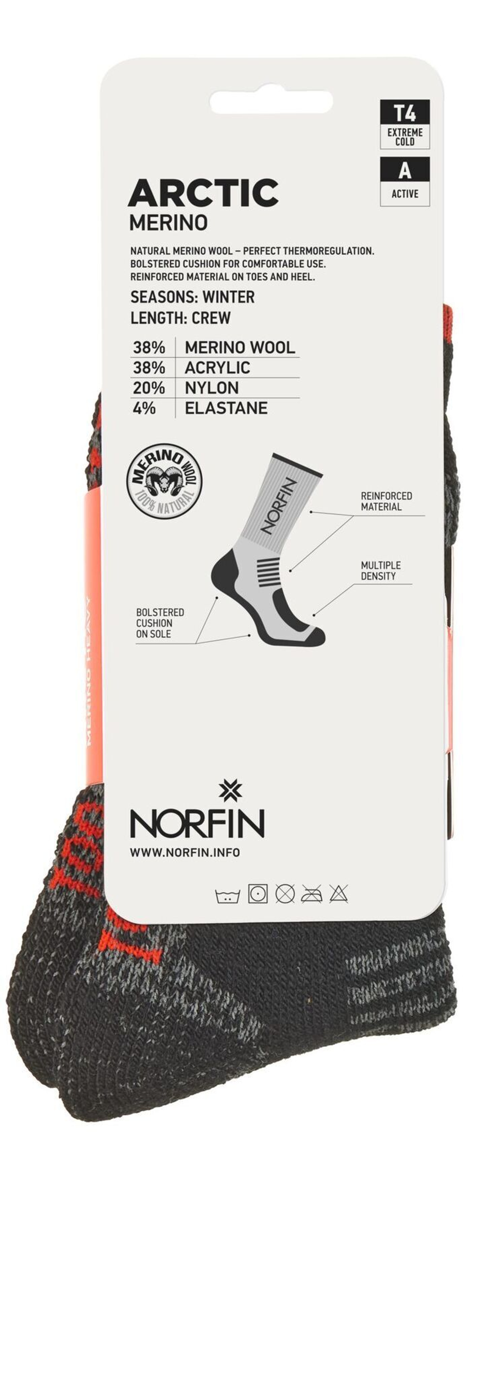 Носки Norfin T4A ARCTIC MERINO CREW р.(42-44) L