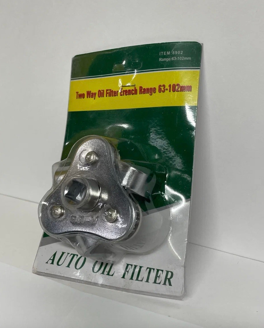 Съемник масляного фильтра плоский КРАБ, 63-102 мм, плоский зажим, в блистере (1 шт.)