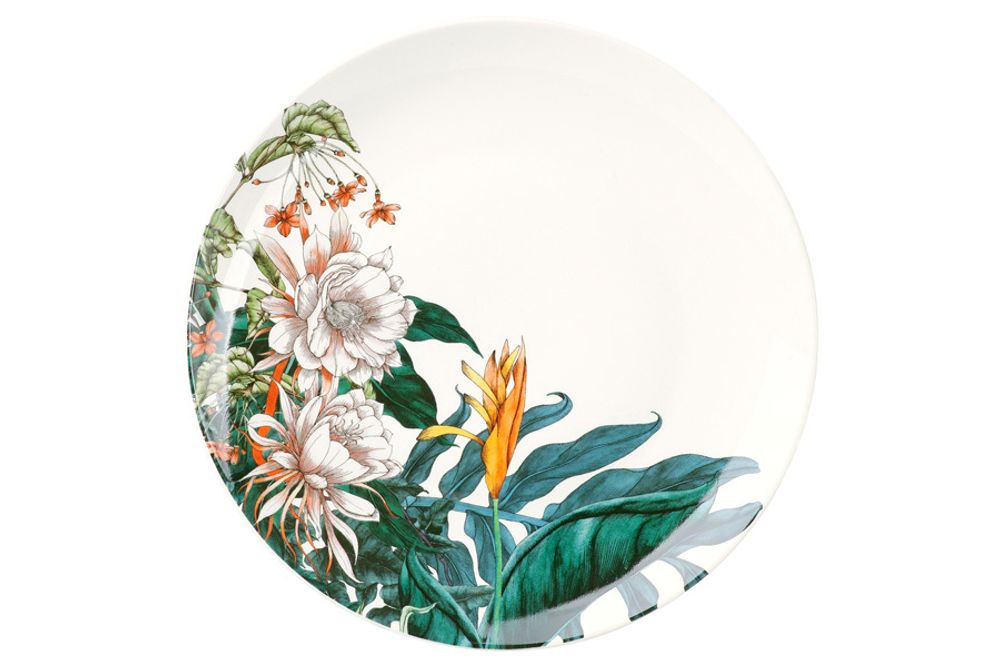 Фарфоровая обеденная тарелка MW413-II0094, 27.5 см, белый/декор