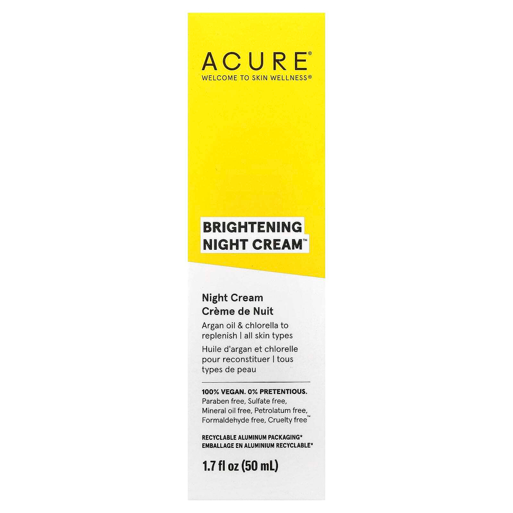 ACURE, осветляющий ночной крем, 50 мл (1,7 жидк. унции)