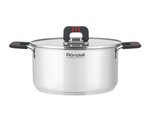 Кастрюля RONDELL RDS-1637 Stripes с крышкой 20 см, 2,8 л стальной