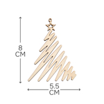Подарочный набор игрушек на новогоднюю елку, деревянные