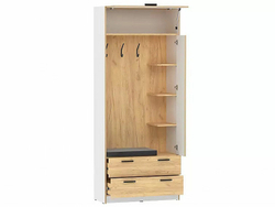 НМ 014.64 Шкаф комбинированный Оттавия Белый/Дуб золотой