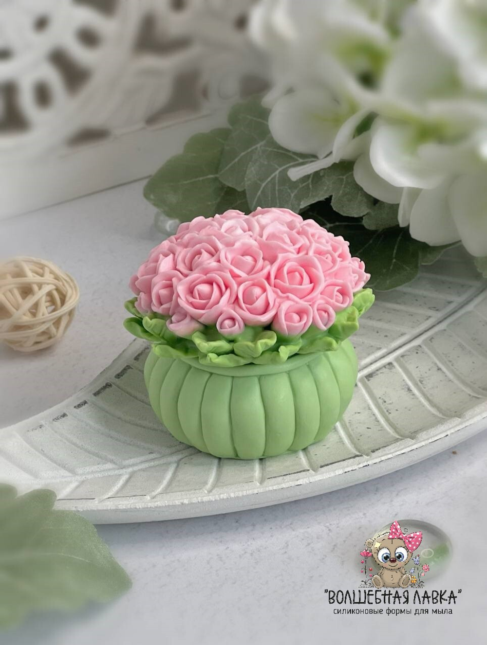 Силиконовая форма Шапочка с розами