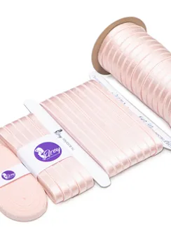 906 740/10 ОПТ Бретель глянец Lauma Fabrics, 10 мм, пастельно-розовый 906