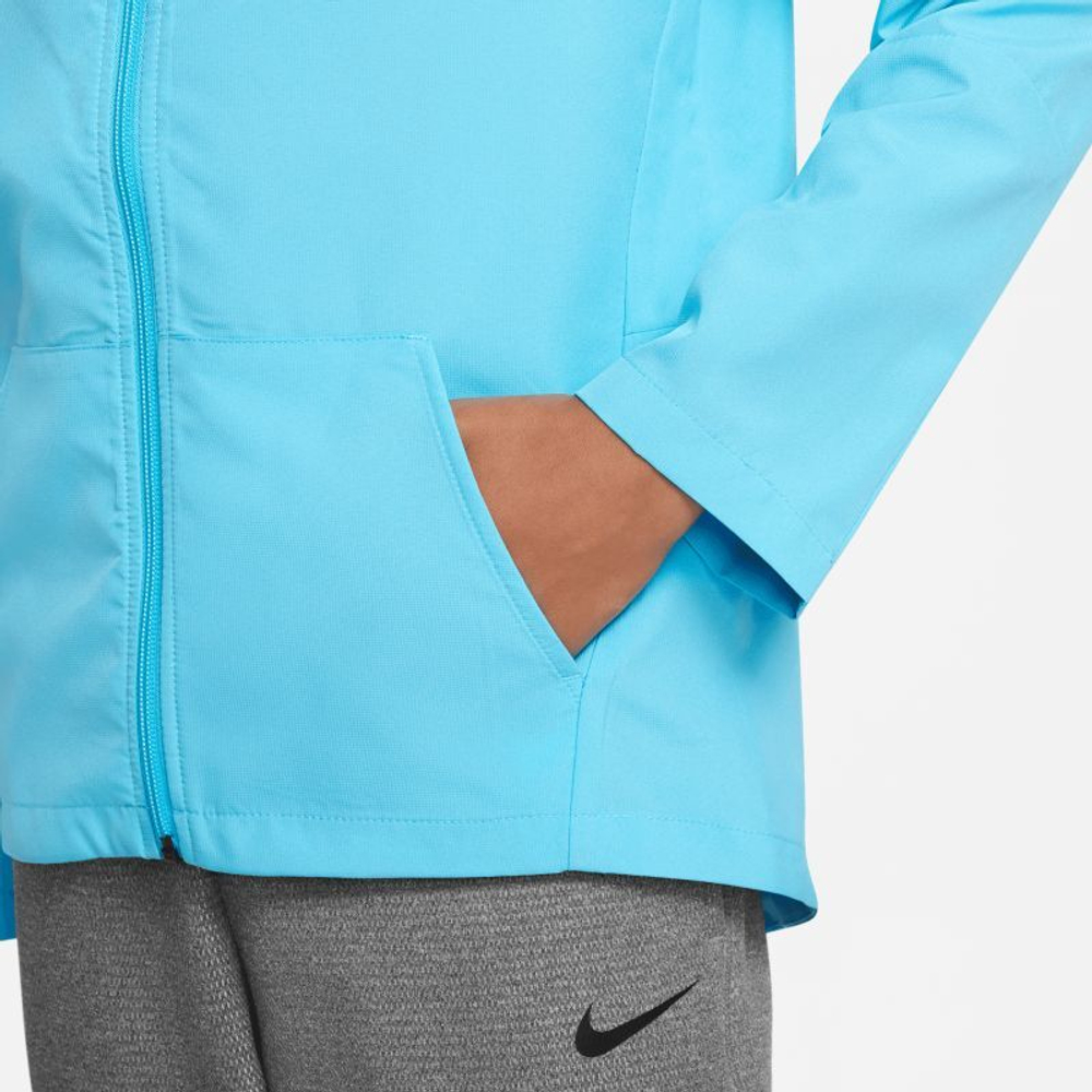 Детская куртка Nike Boys Dri-Fit Woven Training Jacket- baltic blue/baltic blue/white