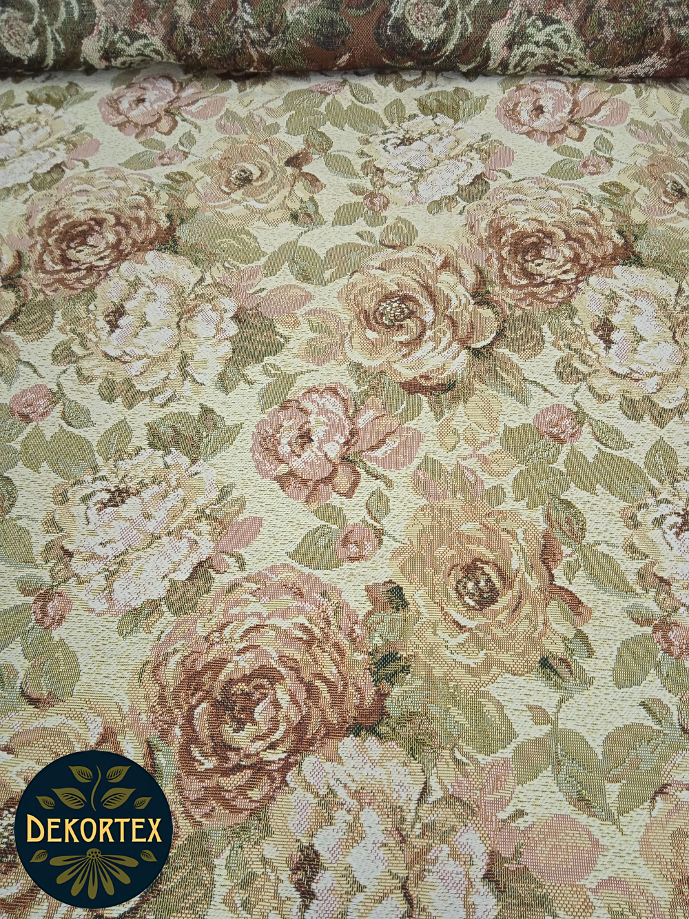 Мебельная ткань гобелен на отрез "Голландские цветы" (ширина 160 см) цена за п/метр