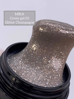 Гель-камуфляж MIKA Glitter Champagne №03
