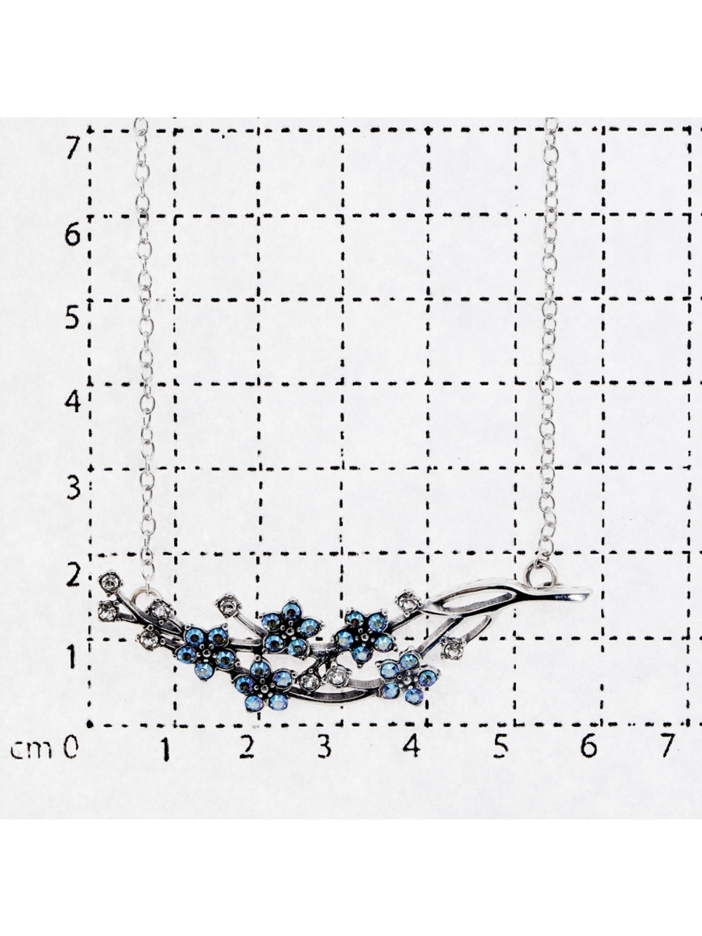 "Элэна" колье в серебряном покрытии из коллекции "Хрустальный сад" от Jenavi с замком карабин