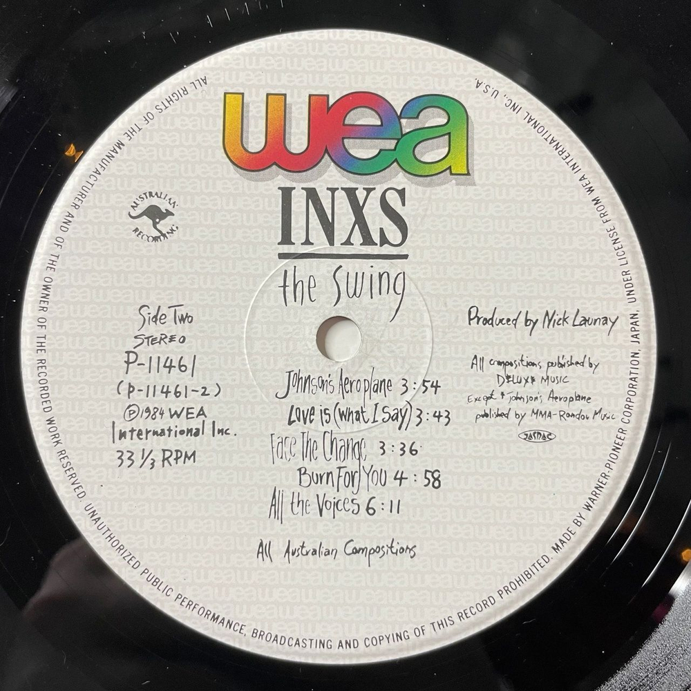 Винтажная виниловая пластинка LP INXS The Swing (Japan 1984) (No Obi) Original Sin