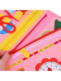 Бизиборд Развивай-ка в розовой сумочке