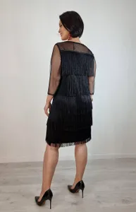 Платье с бахромой 03456 Фабрика Моды