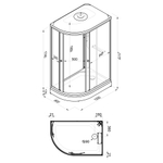 Душевая Кабина Коралл 120*80 А Правая