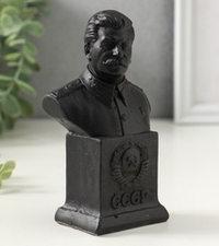 Бюст Сталина И. В. гипсовый, 12×6.5×4.5 см, графит