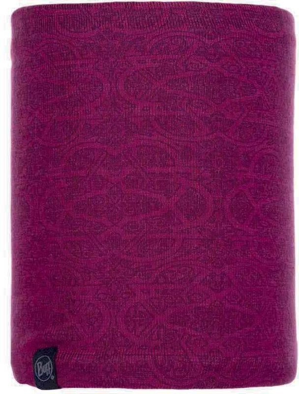 Шарф-труба вязаный с флисом Buff Neckwarmer Knitted Polar Greta Purple Raspberry Фото 1