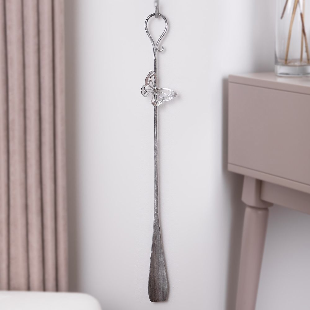 Рожок для обуви Бабочка Эир Античное серебро