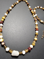 Комплект украшений авторский из натуральных камней. Колье и браслет Повседневный. Бижутерия на шею, на руку для женщин, девушек. Летнее женское украшение