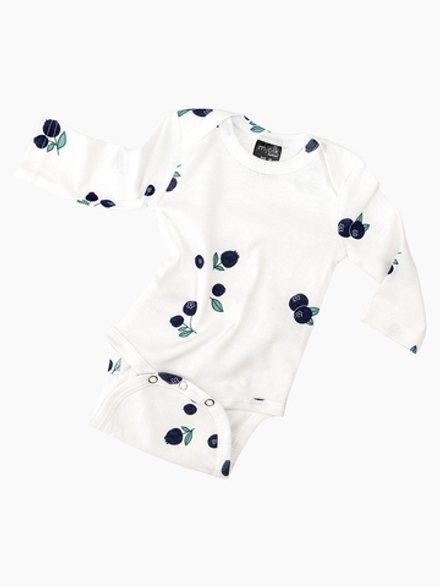 Боди Mjölk Голубика с длинным рукавом, уценка