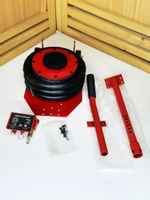 Домкрат подкатной пневматический 5т(8-12bar, h min 150мм, h max 400мм), 3 подушки