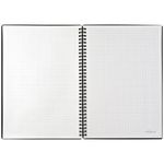 Тетрадь 96л, А4, клетка, на гребне, inFormat черная, пластик обл. фольга