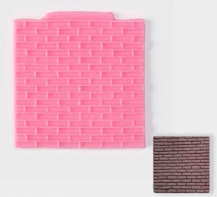 Молд силиконовый для заливки "Кирпичная стена" 10см